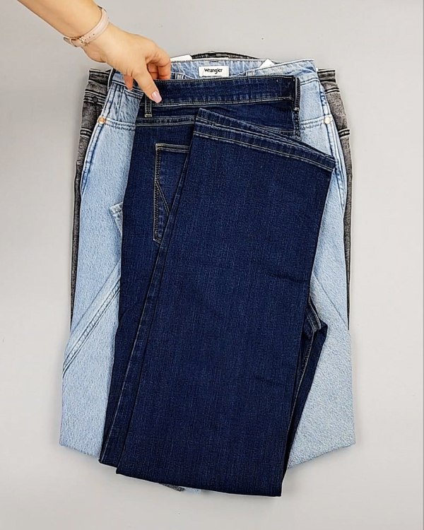 Фотография  319 - Джинсы WRANGLER м/ж#8,1 кг, ЛОТ №7011 оптом в Пензе и Пензенской области