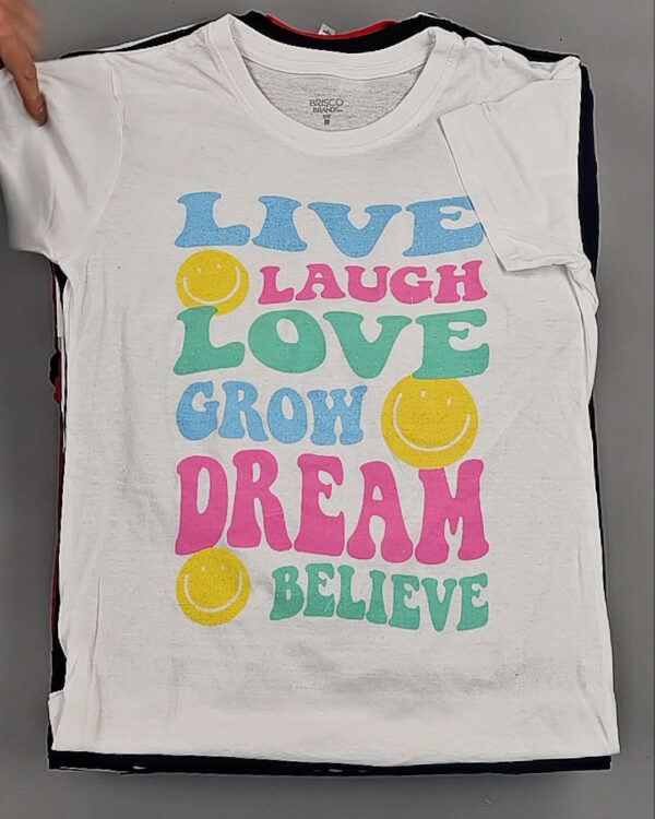 Фотография  722 - Футболки м/ж (Printed T-Shirts New)#5 кг, ЛОТ №8913 оптом в Пензе и Пензенской области