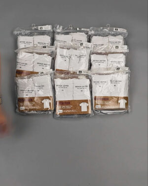 Фотография  135 - Футболка белая муж Корея 085#5 кг оптом в Пензе и Пензенской области